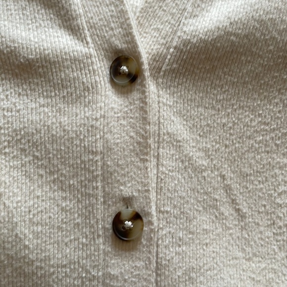 Madewell Brushed Ribbed Polo Crop Cardigan - Picture 4 of 7
